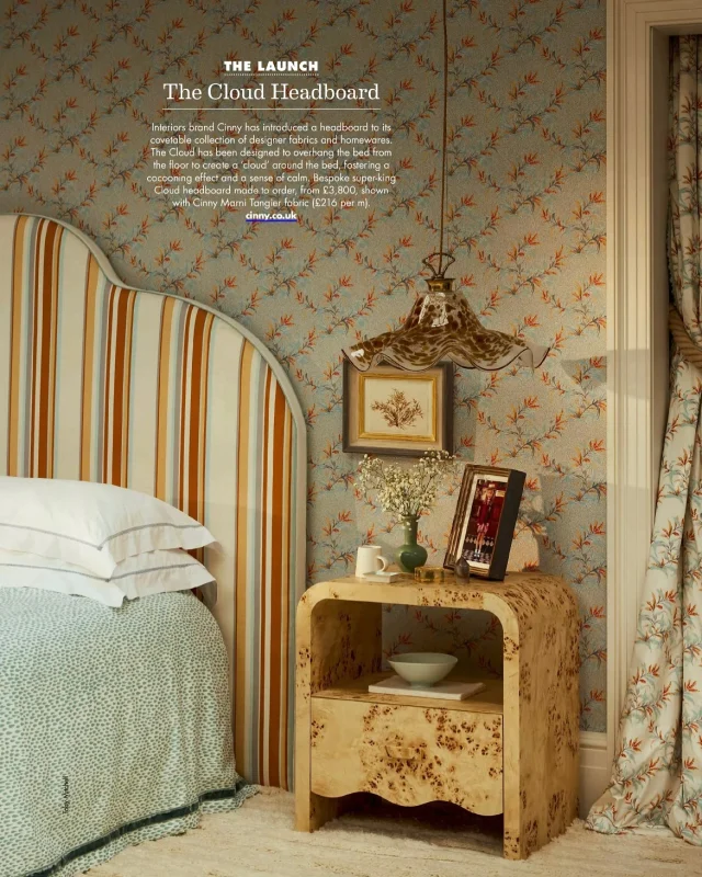 Thrilled to see the launch of The Cloud headboard in Homes & Antiques, thank you so much for the feature ♥️ @homes_antiques