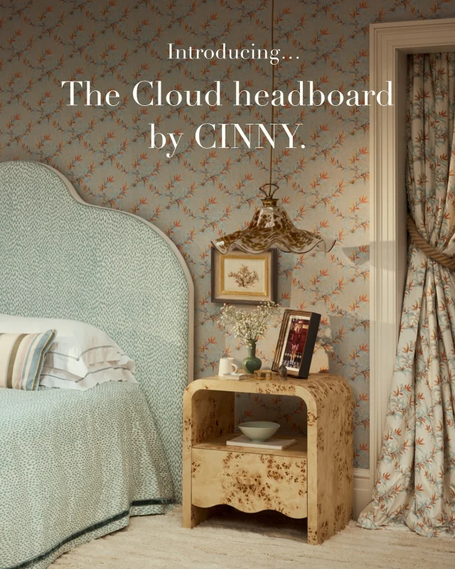 NEW IN : The Cloud headboard by CINNY.

Introducing The Cloud, a new oversized headboard that beautifully showcases the CINNY fabric collection. With its simple yet bold silhouette, The Cloud is designed to extend beyond the bed base, creating a fully upholstered frame that wraps around the bed in a cocoon-like hold, offering a wonderful sense of calm to your bedroom. 

Handmade in London, each frame is tailored to order and meticulously crafted from lightweight beech. 

Available in double, king or super-king, exclusively upholstered in your choice of CINNY fabric, finished with co-ordinating or contrasting piping.

To buy The Cloud as seen visit cinny.co.uk. For bespoke enquiries, please email info@cinny.co.uk

Thank you to our team - Photographer @_tobymitchell & Stylist @katefrench_creative.